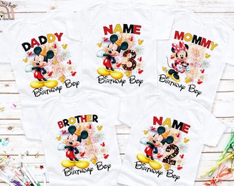 Mickey Birthday Boy Shirt: Matching Family Cotton Tees