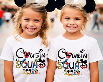 Mickey and Minnie Cousin Squad Shirts, Matching Disney Cousin Shirts, Disney Family Shirts, Cousin Squad Shirts, Disney Kids Shirts GV82