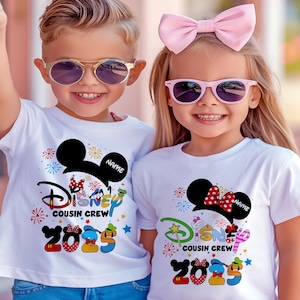 Matching Disney Cousin Shirts, COUSIN CREW Sunglasses Mickey Mouse Shirts, Vacation, Disney Matching, Minnie Mouse, Kid Mickey Shirt GV72