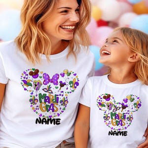 Disney Shirt, Disney Mardi Gras Shirt, Disneyworld Family Mardi Gras Shirts, Custom Disney Mardi Gras Shirt, Disney Trip Matching Shirt GV94