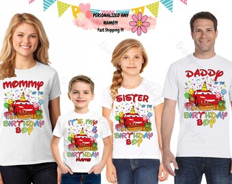 Disney Cars Birthday Shirts, Disney McQueen Tee, Cars Family Birthday Shirts, Family Matching Disney Cars Birthday shirts Cars2