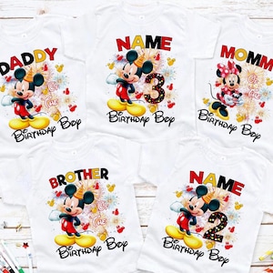 Mickey Birthday Boy Shirt, Mickey Birthday Boy Matching Shirts, Custom Birthday Boy Shirt, Disney Birthday, Mickey Mouse Birthday Tee image 1