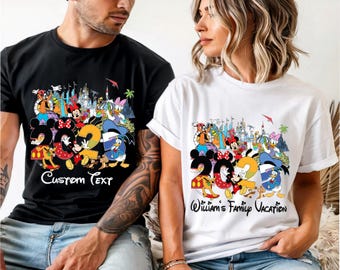 Custom Disneyworld Family Trip Shirt, Disney Family Vacation Shirt, Personalized Family Matching Shirt, Disney Custom Minnie & Mickey Shirt