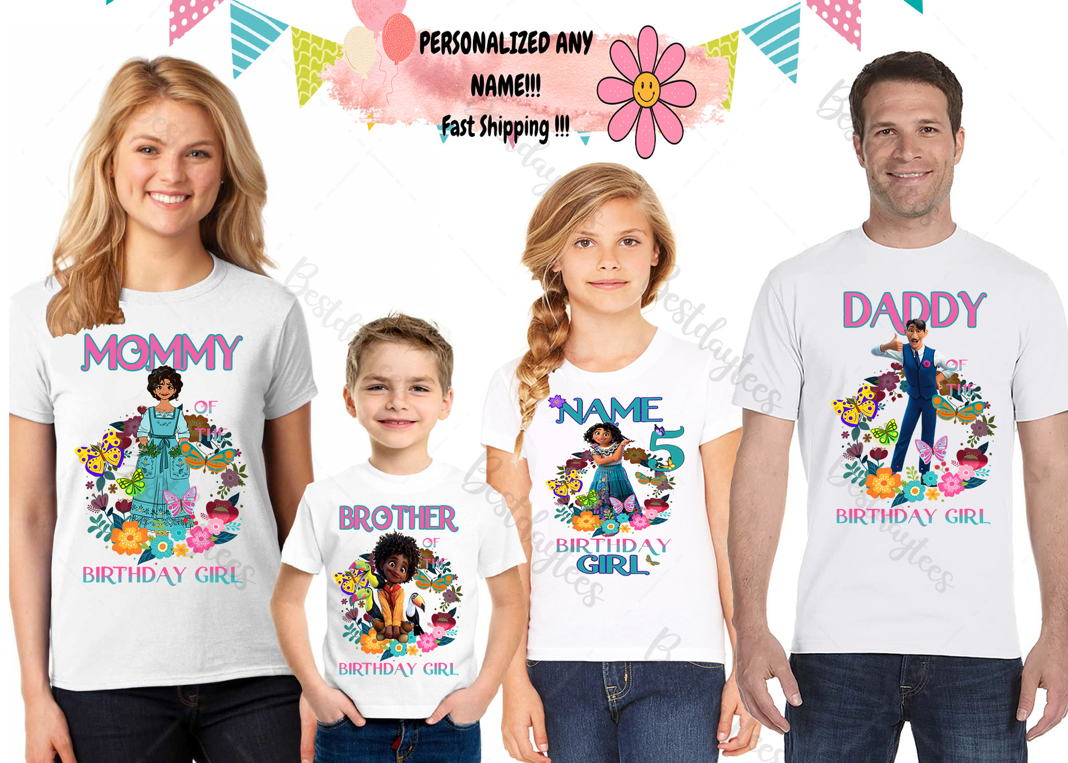 Encanto Birthday Shirt: Matching Family DTG Print