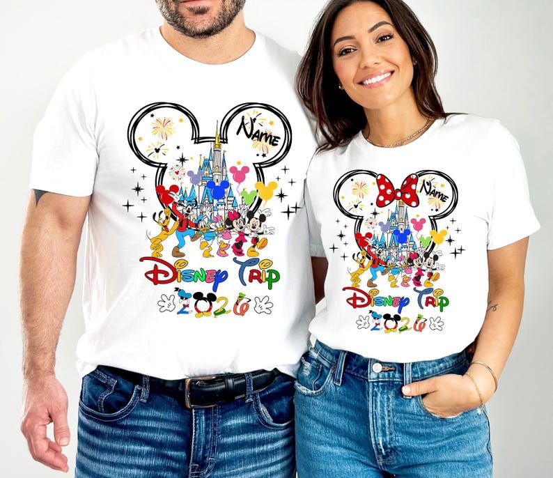 Custom Disney Trip Shirts, Disneyworld Shirts, Disney Vacation T-shirt, Disney Couple Shirt, Disney Family Matching Shirts, Disney Trip GV83 image 1
