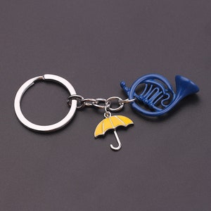 How I Met Your Mother(HIMYM) Yellow Umbrella Mother Blue French Horn keychain