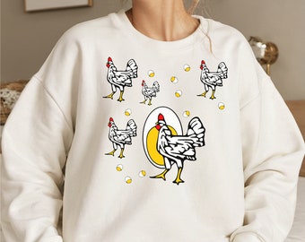 Roseanne Chicken Inspired Sweatshirt, Roseanne Fan Gift, Chicken Eggs Sweatshirt