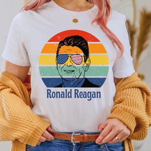 Vintage Ronald Reagan Shirt, Pro Trump Administration Tee, Conservative Republican Shirt, Reagan Bush 84 Shirt, Unisex Tees