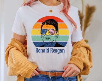Vintage Ronald Reagan Shirt, Pro Trump Administration Tee, Conservative Republican Shirt, Reagan Bush 84 Shirt, Unisex Tees