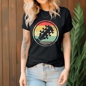 Retro Acoustic Guitar Shirt, Gift For Acoustic Guitar Player, Acoustic Guitar T-Shirt, Unisex Tees