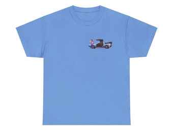 TimeMachine | Unisex Heavy Cotton T-Shirt | Back to the Future Style | Birthday Gift | 8-bit | Retro | Pixelated