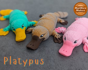 Articulating Platypus Fidget, 3D Printed