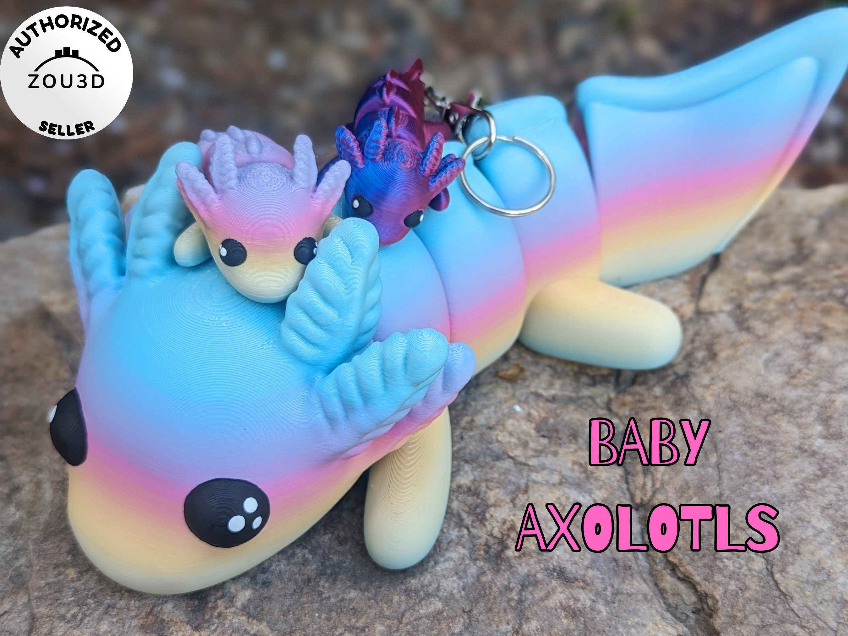 Baby Axolotl (ZOU3D Original Design) - Etsy