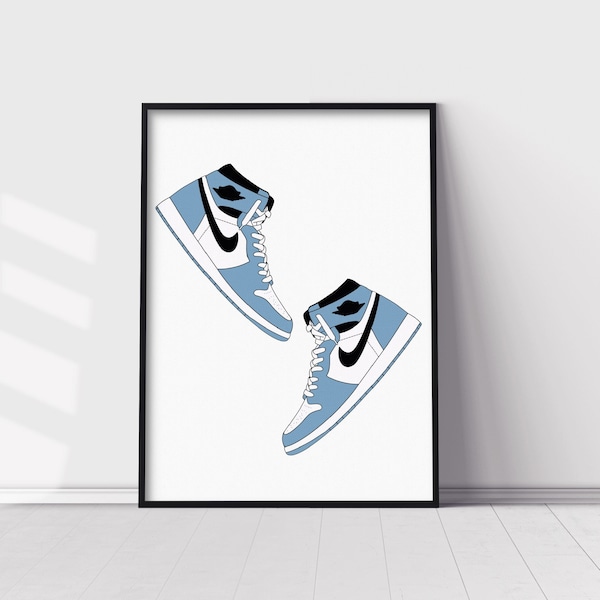 University Blue Jordan 1 - Etsy