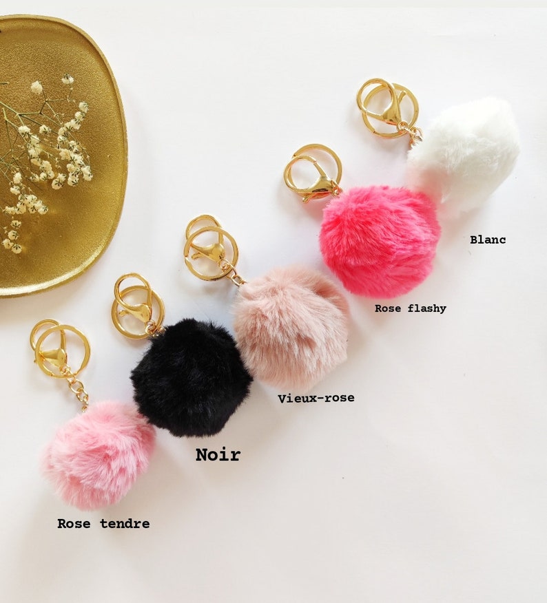 Customizable Pompoms Keychain image 3