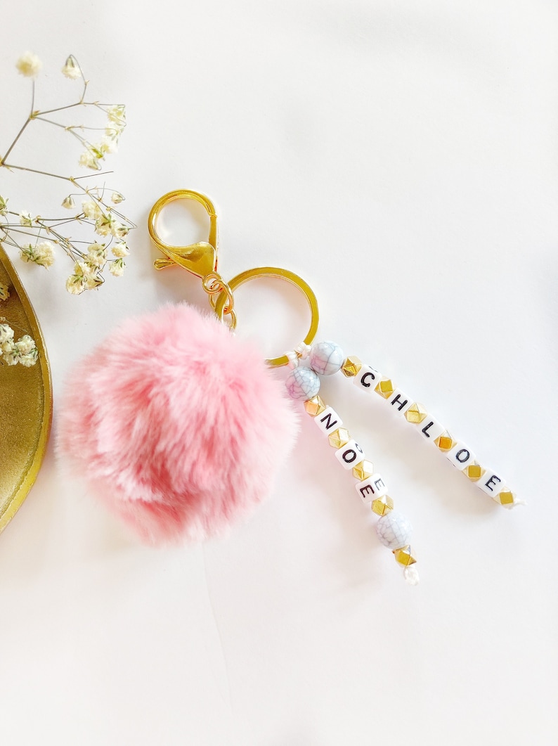 Customizable Pompoms Keychain image 1