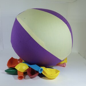 LSU colors with light yellow Balloon cover toy