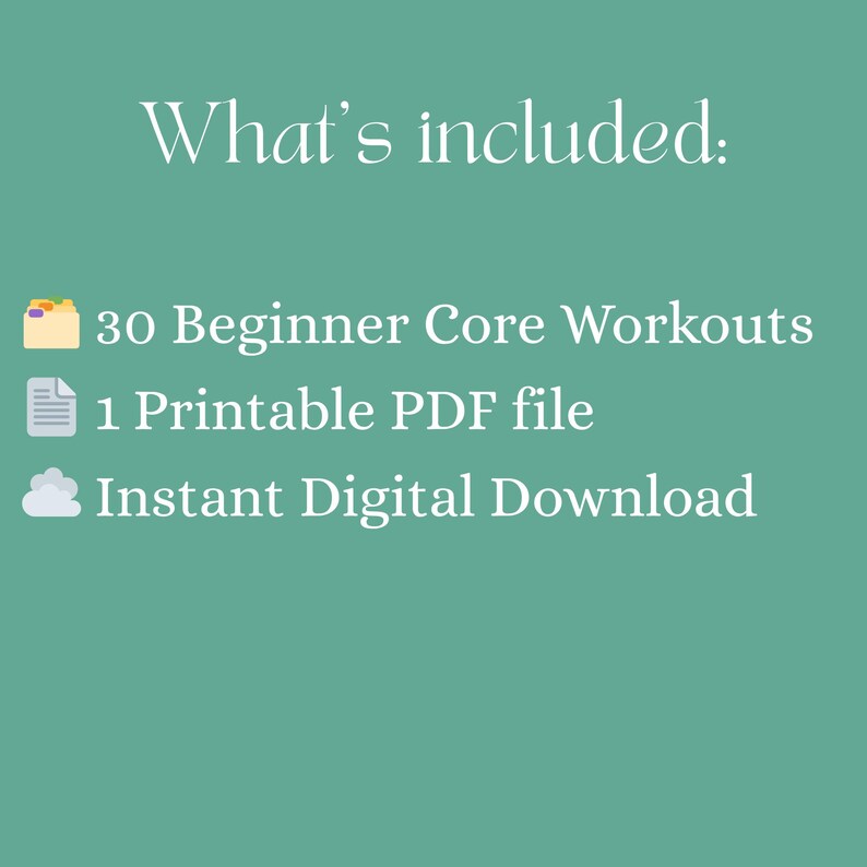 30 Beginner Core Workouts | Printable Fitness Routine PDF | Home ...