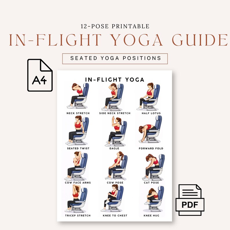 Seated Yoga Routine Seated Yoga Routine for Airplane | In-flight Stretching Routine ...