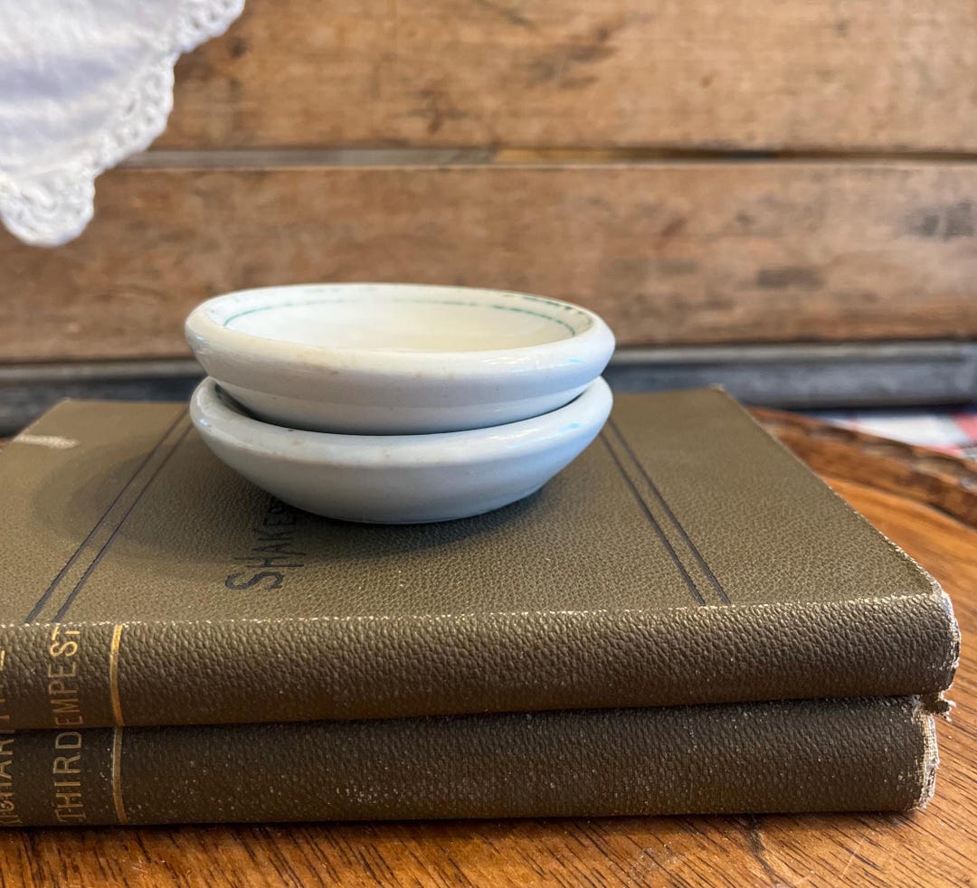 Rare Vintage Ironstone Chunky Butter Pats Set of 2 d - Etsy