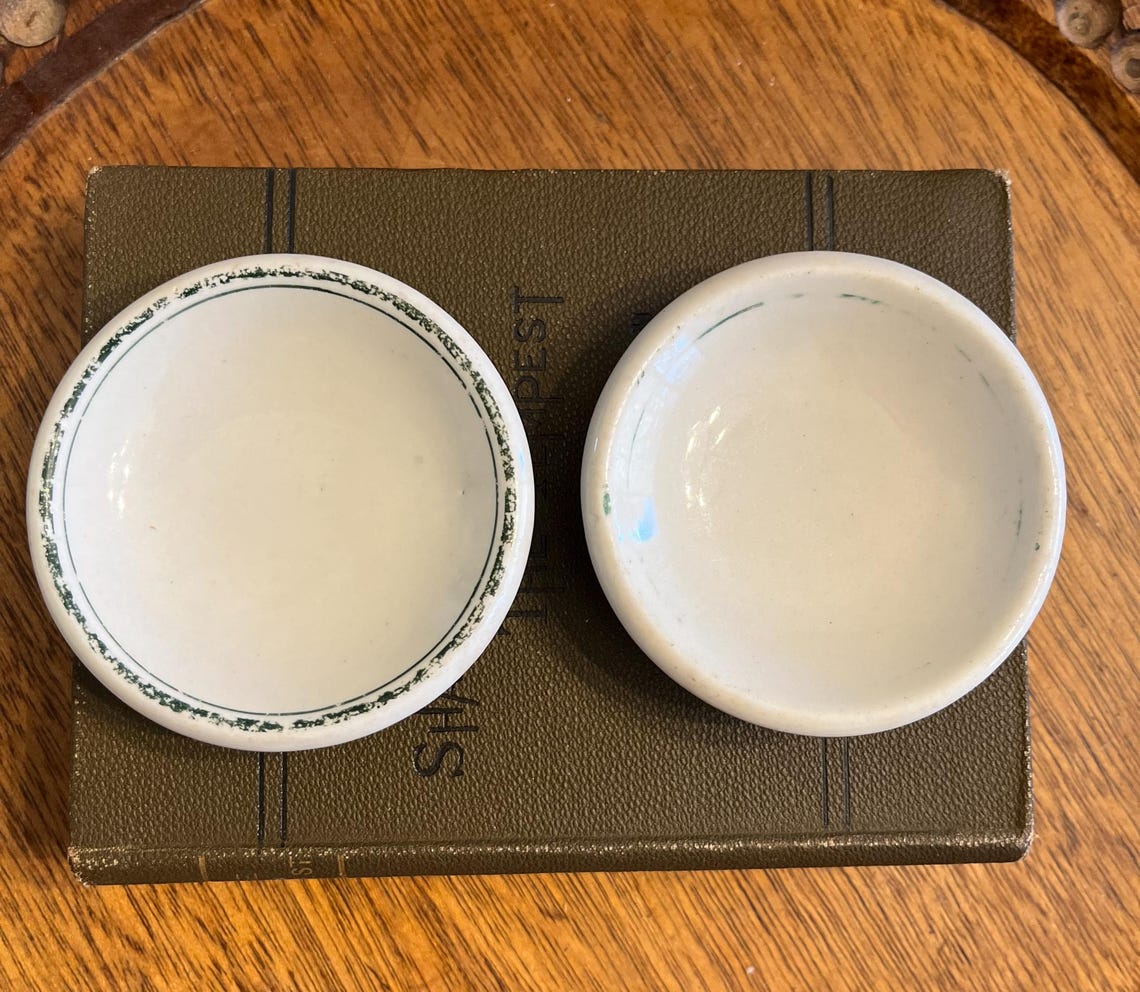 Rare Vintage Ironstone Chunky Butter Pats Set of 2 e - Etsy