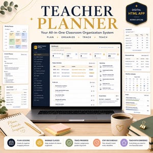 Planejador de Professores Digital e Painel de Notas, Planejador de Aulas Interativo, Organizador de Sala de Aula, Aplicativo Web HTML, Organização de Professores Offline