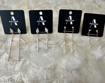 Handmade pearl dangle earrings, faux pearl