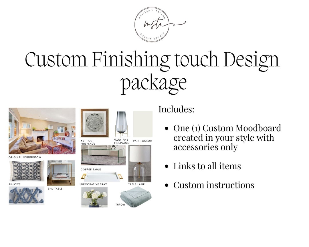 Finishing Touch Accessories Design Package, Interior Design Service, E ...