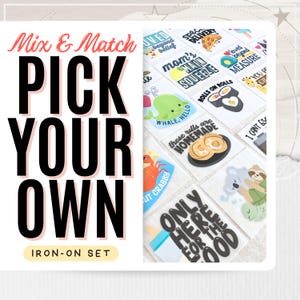 Baby Shower Iron-Ons -- Mix & Match -- Pick Your Own Decorating Station