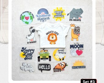 Baby Shower Iron-Ons -- 15 Gender Neutral Transfers -- Iron-Ons Only -- Set #3