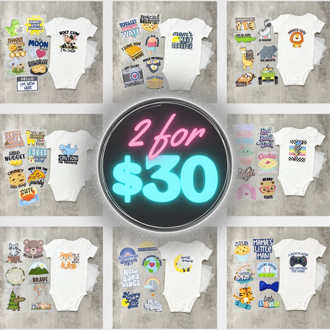 Baby Shower Ironons Bundle Deal Mix & Match Baby Shower Sets Pick Any