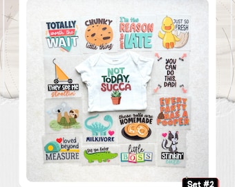 Funny Baby Shower Iron-On Transfers – Gender Neutral -- Transfers Only -- Set #2