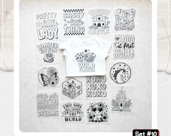Color Your Own Baby Shower Station – Girl Theme Iron-On Transfers (Set #10)
