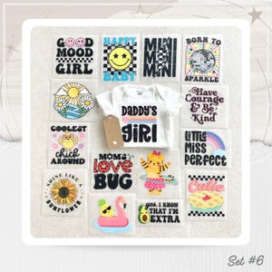 Girl Baby Shower Iron-Ons -- 15 Girl Baby Shower Decorating Station - Baby Shower Set #6