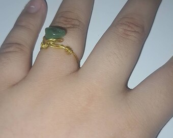Gold Jade Ring