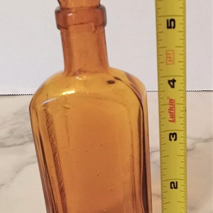 Piso Co Warren PA Amber 5-1/2" Medicine Bottle PISO'S