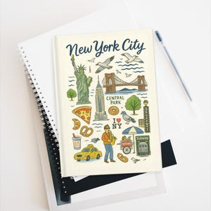 NYC Art Journal - Fabled Veil City Edition, Travelers Notebook, Dreamers Diary, Iconic City Series, romige getextureerde omslag