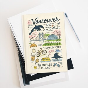 Vancouver Ruled Line Journal - Artistic City Notebook for Travelers, Students - Compact Keepsake, Gift for Creatives, Daily Reflections,
