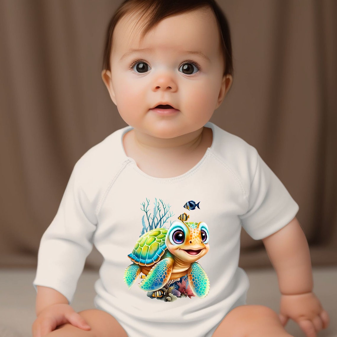 Baby Turtle, Cute Turtle Clipart, Ocean Animals Sea Turtle PNG, Cute