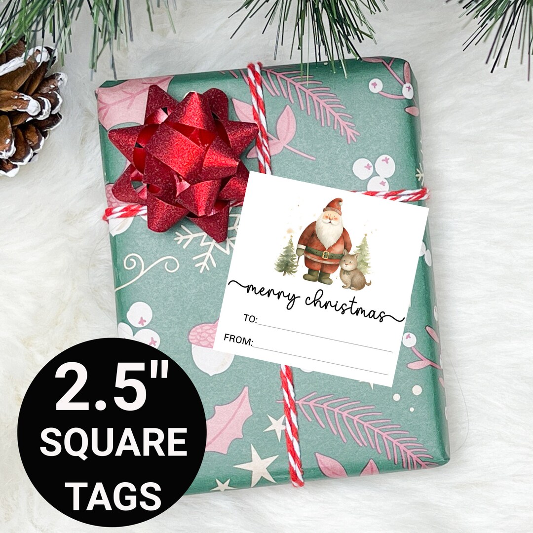 Digital Santa Claus Gift Tags Printable Christmas Gift Tags - Etsy