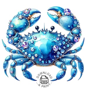 Blue Crab png, Clip art png, Ocean Lover, Crab Shirt, Summer png, Sublimation Designs Downloads, Beach Shirt png, Blue Crab Digital Download