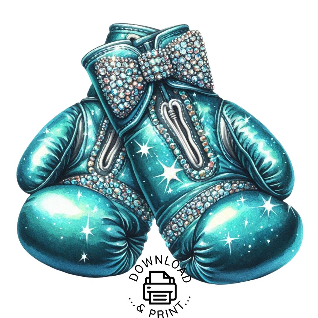 Dark Mandala Teal And Purple Print Boxing Gloves