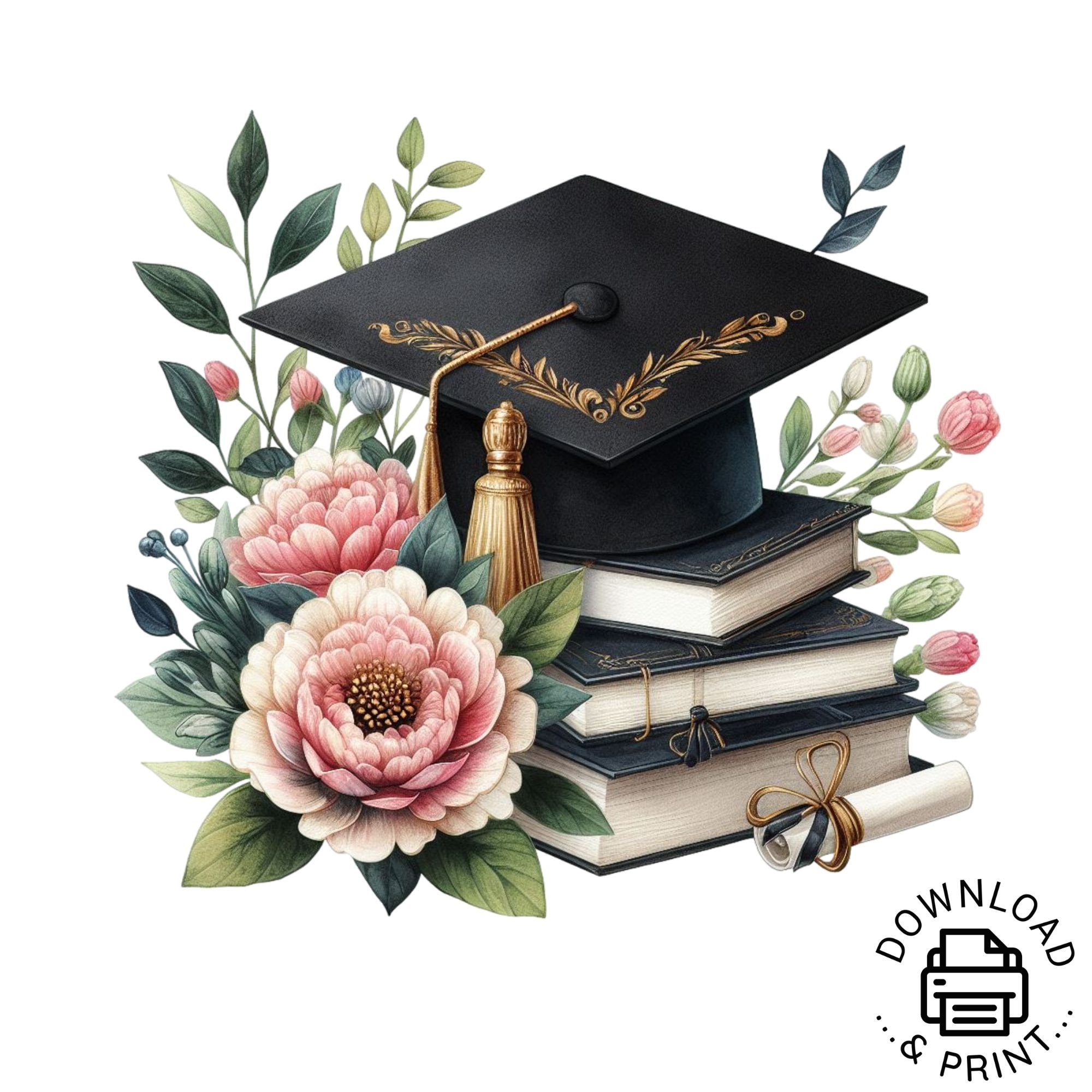 Watercolor Graduation Cap PNG, College High School Graduation Clipart ...
