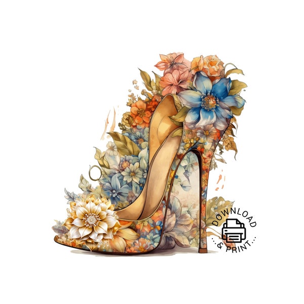 Beautiful High Heel Shoe PNG Clipart Wedding Ladies Girl Party PNG Pumps Watercolor Fashion Style Sublimation Ladies High Heel Shoes Clipart