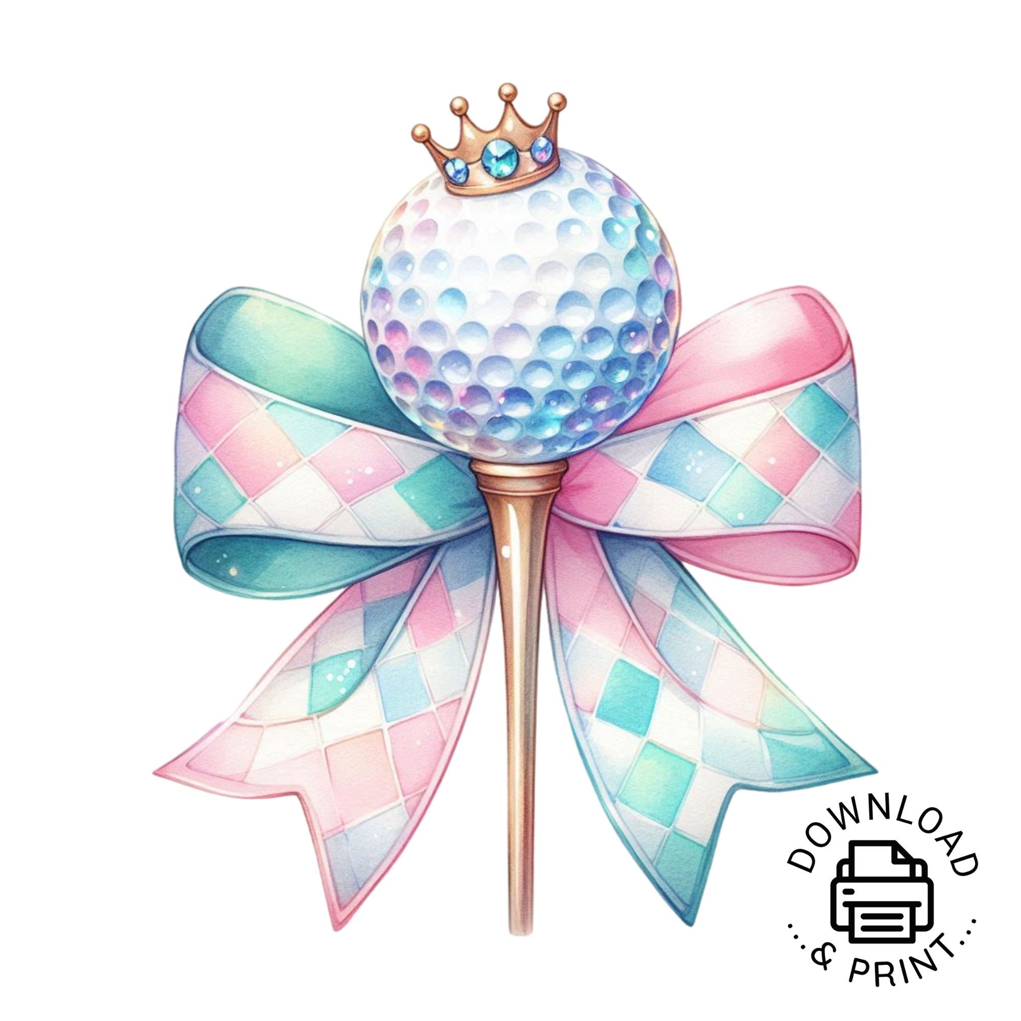 GOLF QUEEN, Golf Png, Watercolor Pastel Golf Clipart, Golfing png, Golf Ball and Tee, Golf Mom Shirt, Golf Mom, Golf Mom T-Shirts, Golf Mom