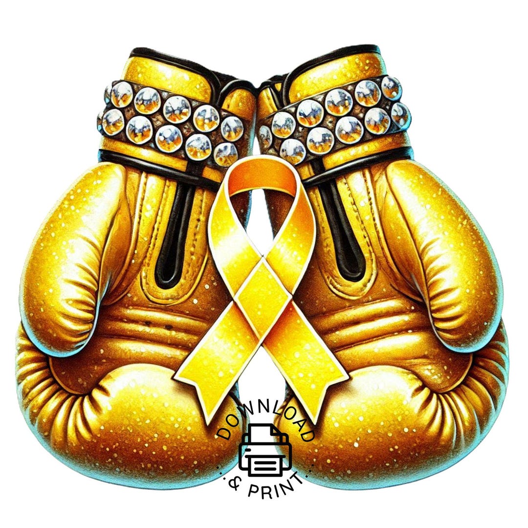 Yellow Boxing Gloves, Sarcoma Ribbon Clipart (PNG) - Etsy