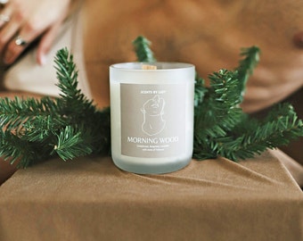 Morning Wood - 12oz 100% Soy Candle notes of Sandlewood