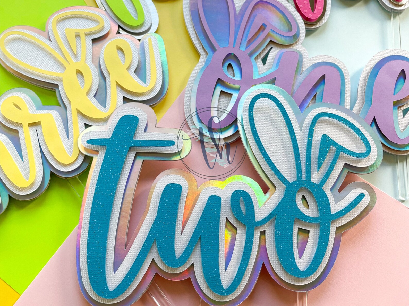 Two Bunny Cake Topper, Some Bunny is Two Cake Topper, Easter Birthday ...