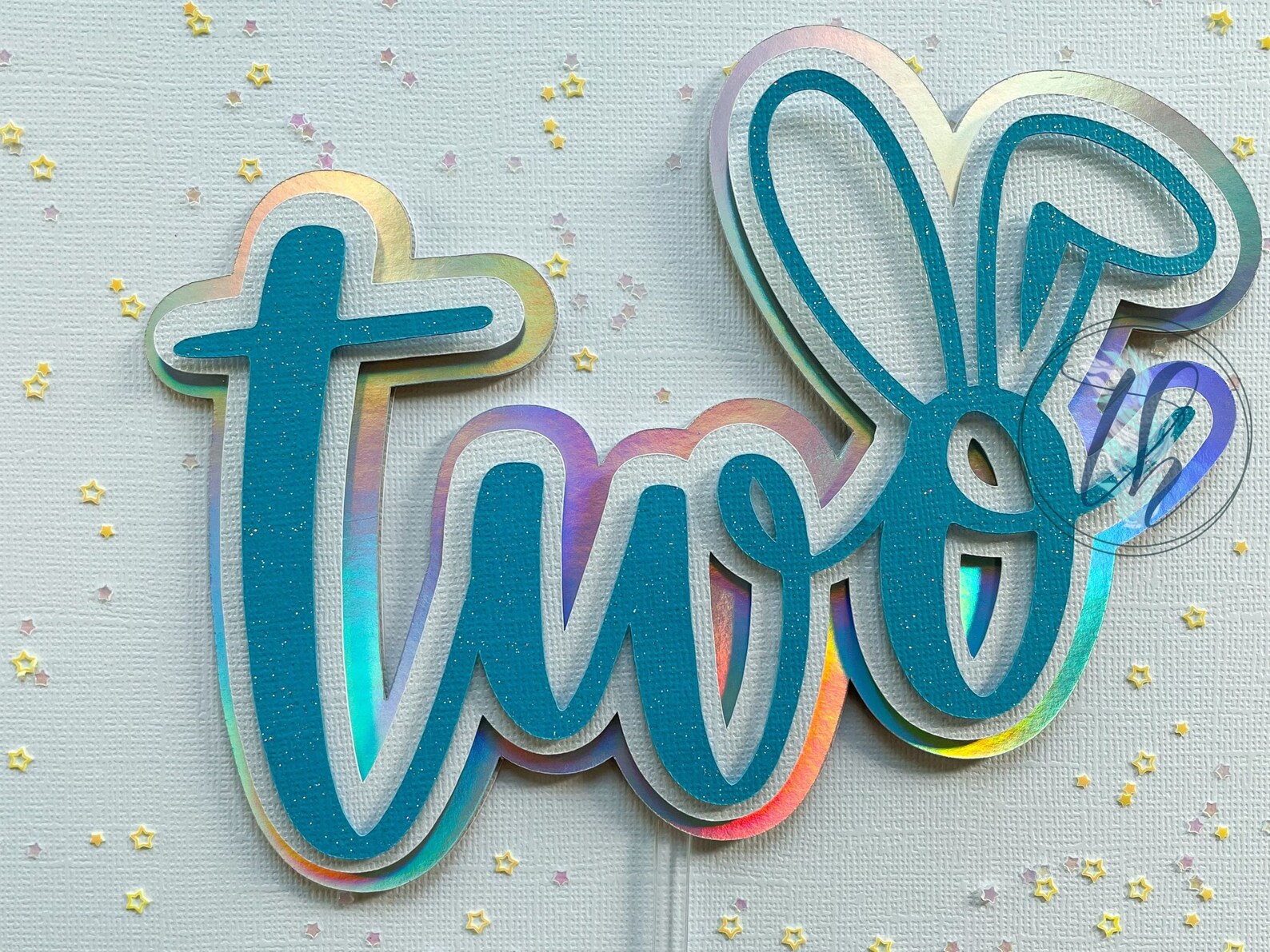 Two Bunny Cake Topper, Some Bunny is Two Cake Topper, Easter Birthday ...