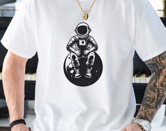 Astronaut Shirt, graphic tshirt,  Science shirt, Gift For Geek, Space Tee, Space Party Tshirt, Cosmonaut, minimal Aesthetic